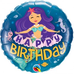 Mermaid Happy Birthday 18" Pkt If