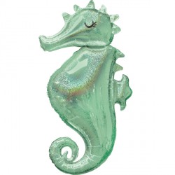 Mermaid Wishes Seahorse Shape P40 Pkt (20" X 38")