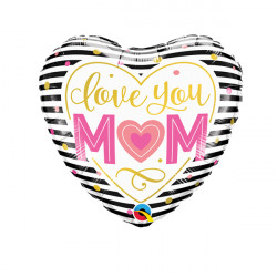 M(heart)m Stripes Love You 9" Flat Hi