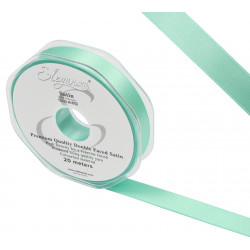 Mint Eleganza Double Faced Satin Ribbon 15mm X 20m