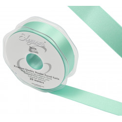 Mint Eleganza Double Faced Satin Ribbon 25mm X 20m
