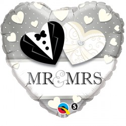 Mr. & Mrs. Wedding 18" Pkt If