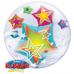 Multi Coloured Stars 24" Double Bubble Yuy