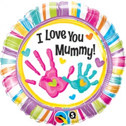 Mummy Handprints I Love You 18" Pkt If