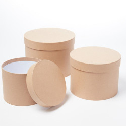 Natural Hat Boxes (3)