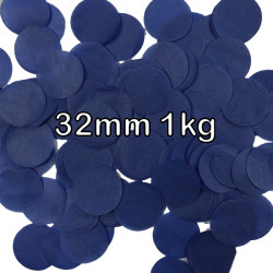 Navy Blue 32mm Round Paper Confetti 1kg