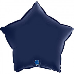 Navy Blue Satin Star 18" Grabo Pkt