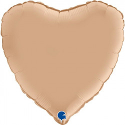 Nude Satin Heart 18" Grabo Pkt
