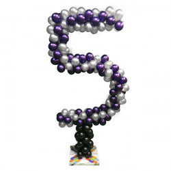 Number 5 Balloon Frame Including Base