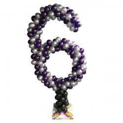 Number 6 Balloon Frame Including Base
