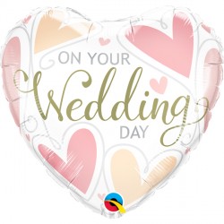 On Your Wedding Day Hearts 18" Pkt If