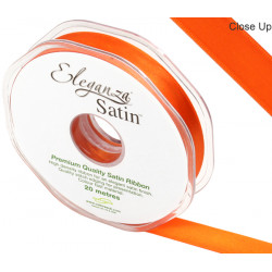 Orange Eleganza Double Faced Satin Ribbon 15mm X 20m