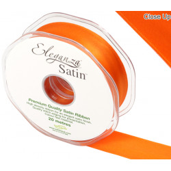 Orange Eleganza Double Faced Satin Ribbon 25mm X 20m