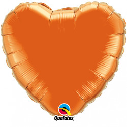 Orange Heart 18" Flat Q Hj