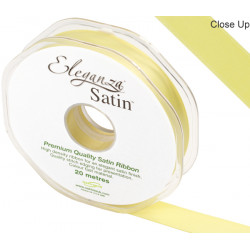 Pale Yellow Eleganza Double Faced Satin Ribbon 15mm X 20m