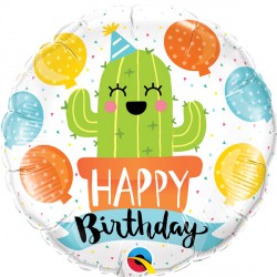 Party Cactus Birthday 18" Pkt If