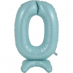 Pastel Blue Number 0 Standup Shape 25" Pkt