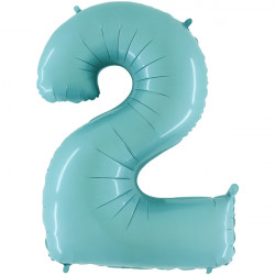 Pastel Blue Number 2 Shape 40" Pkt