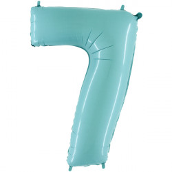 Pastel Blue Number 7 Shape 26" Pkt