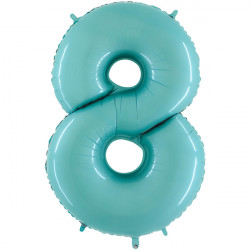 Pastel Blue Number 8 Shape 40" Pkt