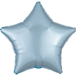Pastel Blue Satin Luxe Star Standard S15 Flat A