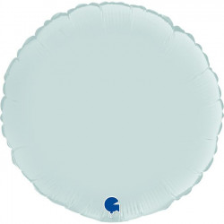 Pastel Blue Satin Round 18" Grabo Pkt