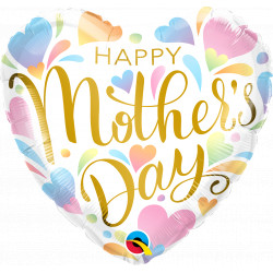 Pastel Hearts Mother's Day 18" Pkt If