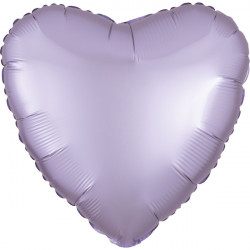 Pastel Lilac Satin Luxe Heart Standard S15 Flat A