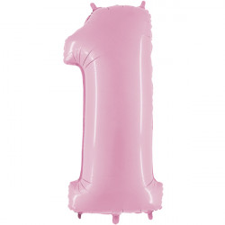 Pastel Pink Number 1 Shape 26" Pkt