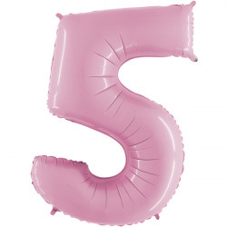 Pastel Pink Number 5 Shape 40" Pkt