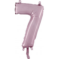 Pastel Pink Number 7 Shape 14" Pkt
