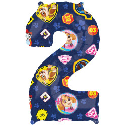 Paw Patrol Number 2 Shape L27 Pkt (17" X 26")