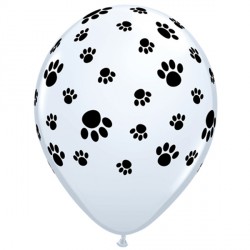 Paw Prints-a-round 11" White (25ct) Yhg