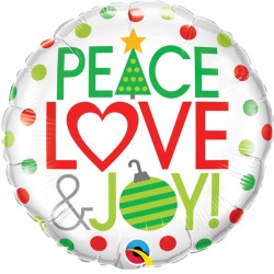 Peace Love & Joy 18" Pkt If