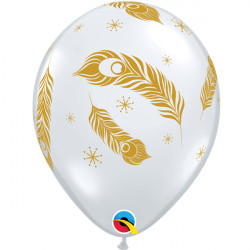 Peacock Feathers 11" Diamond Clear Gold Ink (25ct) Ygx