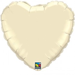 Pearl Ivory Heart 18" Flat Q Hj