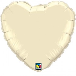 Pearl Ivory Heart 36" Jumbo Flat Q Hm