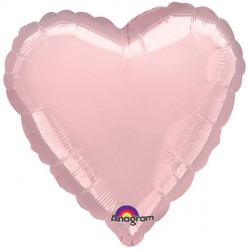 Pearl Pastel Pink Metallic Heart Standard S15 Flat A