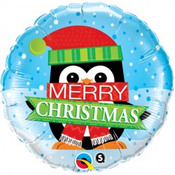 Penguin Merry Christmas 18" Pkt If