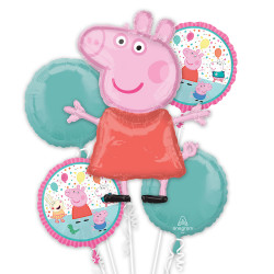 Peppa Pig 5 Balloon Bouquet P75 Pkt