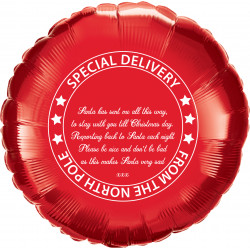 * Personalised Christmas Elf Red Round 18" Flat