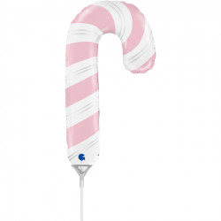 Pink Candy Cane 14" Mini Shape Flat