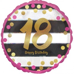 Pink & Gold 18 Birthday Standard S40 Pkt