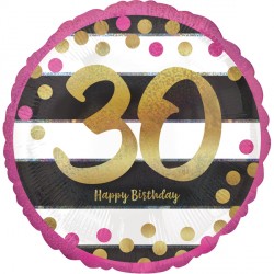 Pink & Gold 30 Birthday Standard S40 Pkt