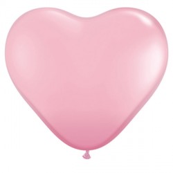 Pink Heart 6" Standard (100ct) Ph