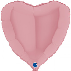 Pink Matte Heart 18" Grabo Pkt