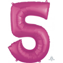 Pink Number 5 Shape P50 Pkt (23" X 33")