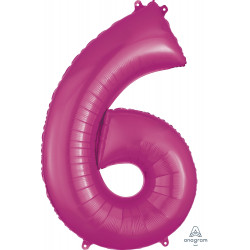 Pink Number 6 Shape P50 Pkt (22" X 34")
