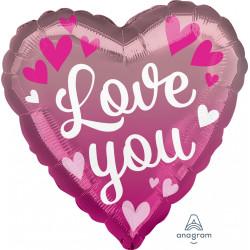 Pink Ombre Love You Standard S40 Pkt