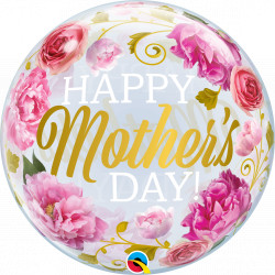 Pink Peonies Mother's Day 22" Single Bubble Yrv